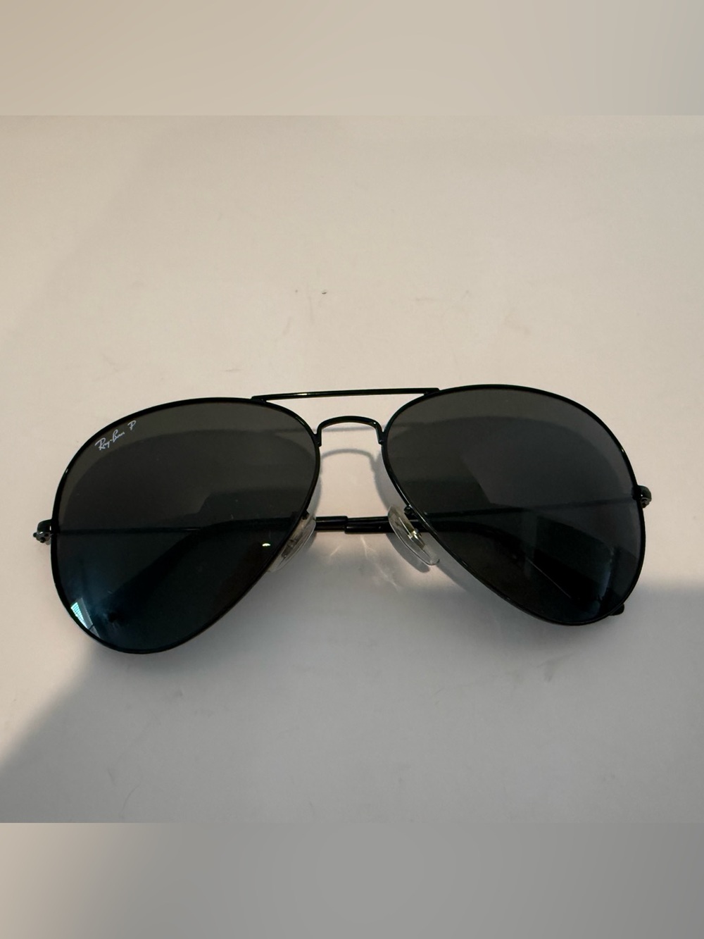 Ray-Ban RB3025 Aviator Large Metal Black Polarized Sunglasses 62mm